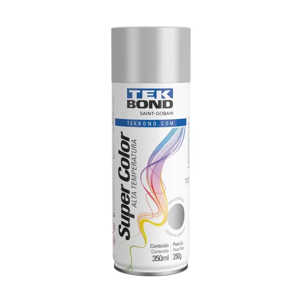TINTA SPRAY ALUMINIO 350ML ALTA TEMPERATURA TEKBOND - Image 4
