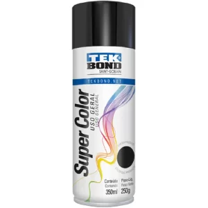 TINTA SPRAY PRETO BRILHANTE 350ML TEKBOND