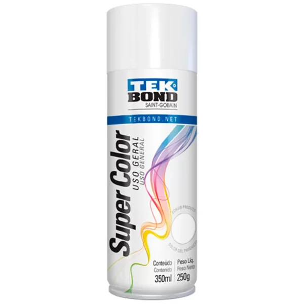TINTA SPRAY BRANCO BRILHANTE 350ML TEKBOND