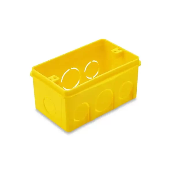 valor/CAIXA LUZ 2X4 PLASTICA AMARELA TRAMONTINA