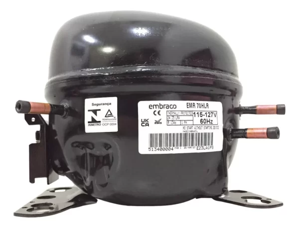 COMPRESSOR EMBRACO 1/5 EMR70HLR 110V R134 - Image 3