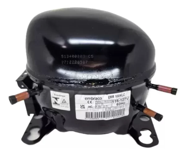 COMPRESSOR EMBRACO 1/3 EMR100HLC 110V R134 - Imagem 3