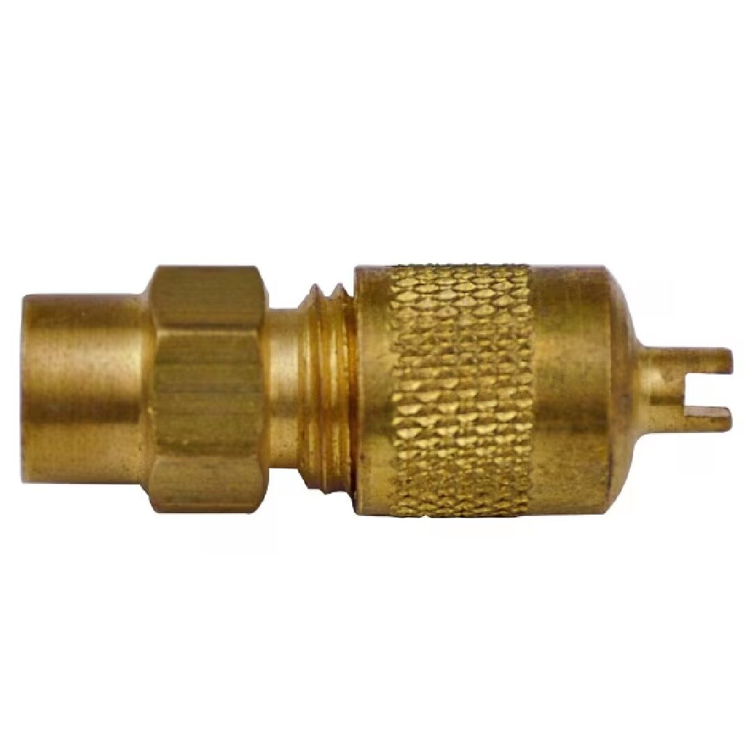 UNIÃO C/VÁLVULA SCHRADER 1/4 SAE M X 1/4 SOLDA