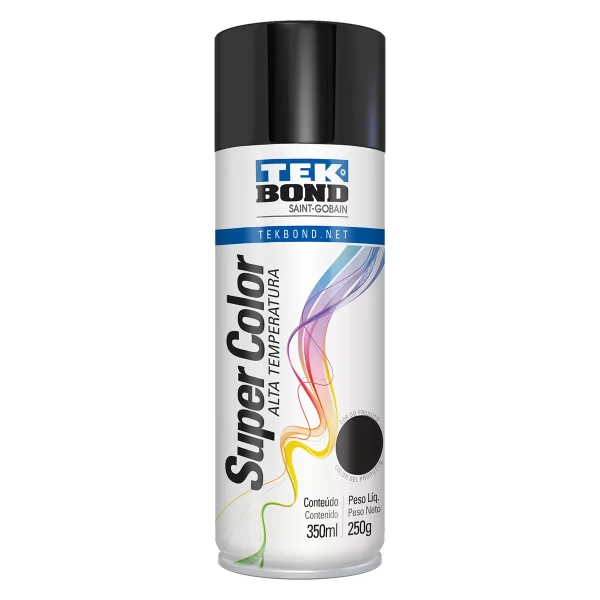 TINTA SPRAY PRETO FOSCO 350ML ALTA TEMPERATURA