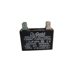 CAPACITOR CAIXA 1UF+5% 450VAC - DUGOLD CAP. CAIXA MOTOR